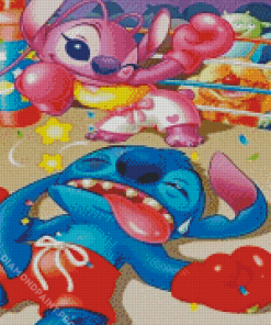 Angel Stitch And Lilo Cartoon Diamond Painting