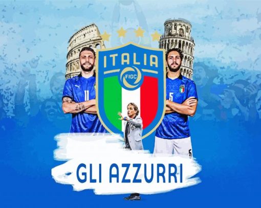 Azzurri Football Team Diamond Painting