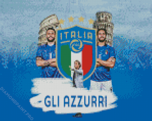 Azzurri Football Team Diamond Painting