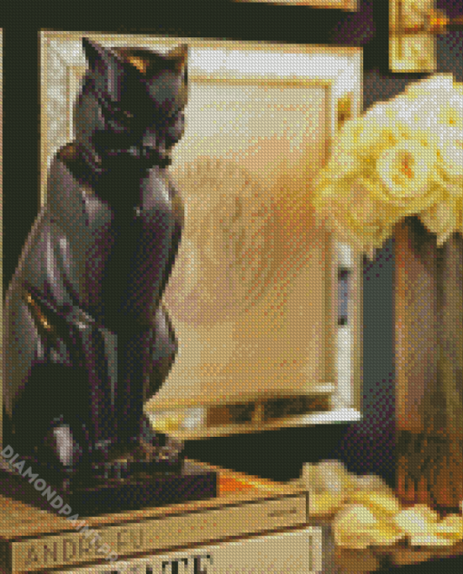 Black Art Cat Diamond Painting