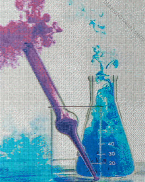 Blue And Purple Chemistry Diamond Painting