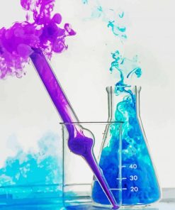 Blue And Purple Chemistry Diamond Painting