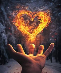 Burning Heart Diamond Painting