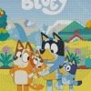 Bluey Cartoon Diamond Painting