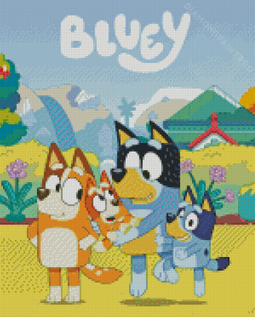 Bluey Cartoon Diamond Painting