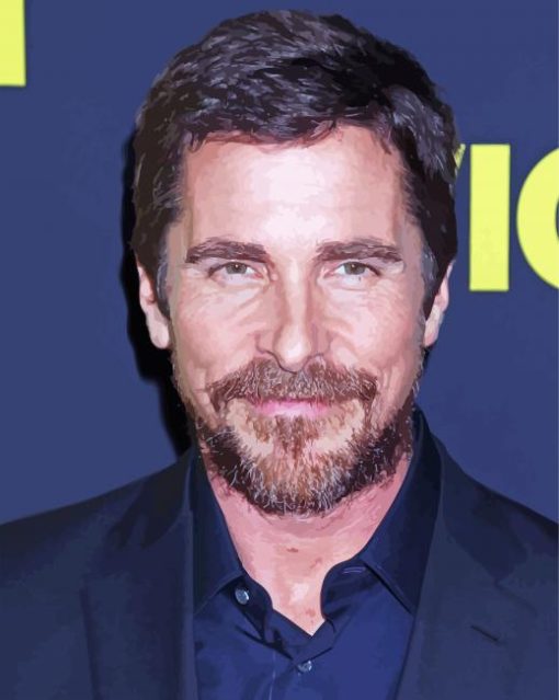Christian Bale Smiling Diamond Painting