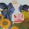 Cow With Sunflowers Diamond Painting