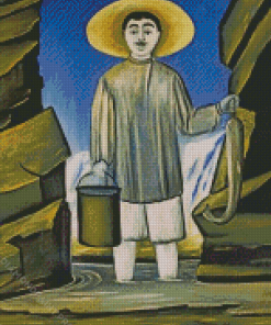 Fisherman Among Rocks Diamond Painting