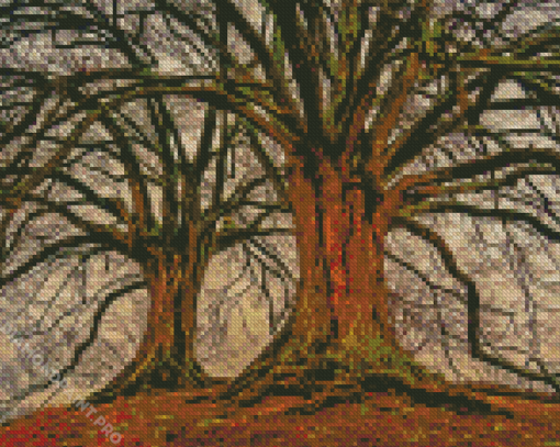 Forest Old Growth Trees Diamond Painting