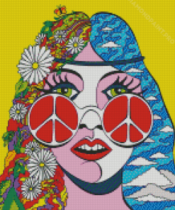 Hippie Girl Diamond Painting