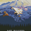 Mt Baker Poster Art Diamond Painting