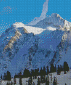 Snowy Baker Mountain Diamond Painting