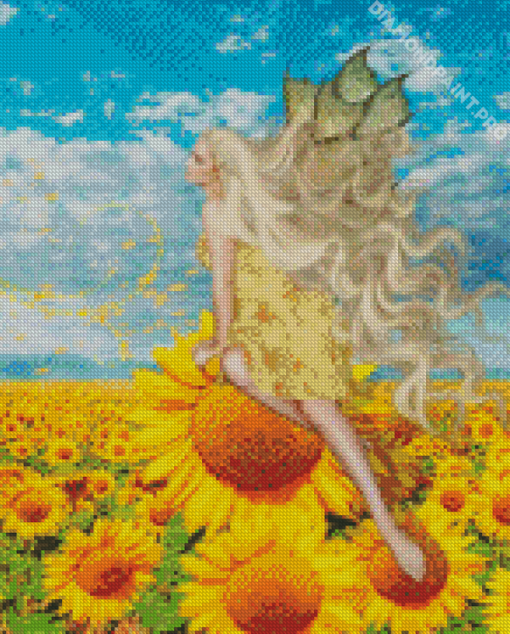 Sunflower Angel Diamond Painting