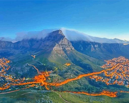 Cape Town Mountain Diamond Painting