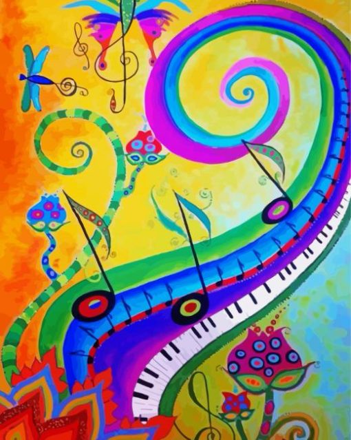 Abstract Musical Note Diamond Painting