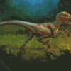Velociraptor Illustration Diamond Painting