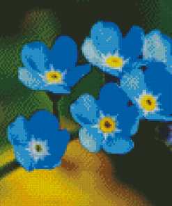 Blue Blossoms Diamond Painting