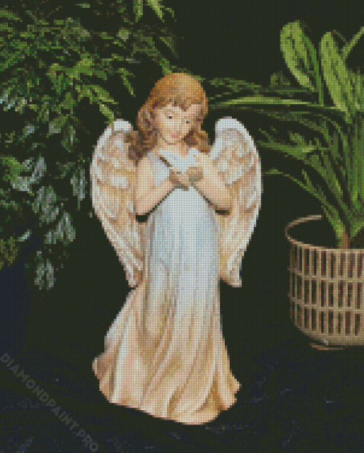 Angel Holding Dove Diamond Painting