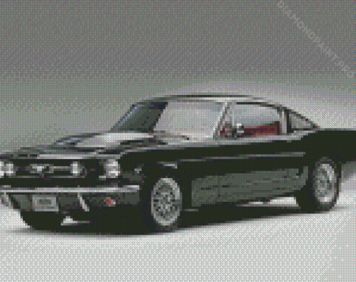 Black 64 Ford Mustang Diamond Painting