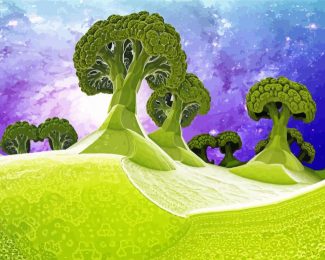 Broccoli Trees Art Diamond Painting