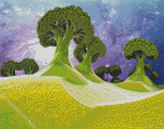 Broccoli Trees Art Diamond Paintings