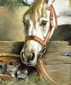 Cat And Horse Diamond Painting