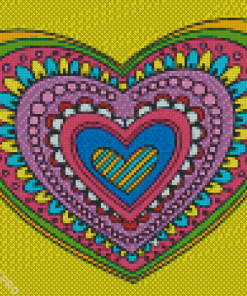 Mandala Heart Diamond Painting