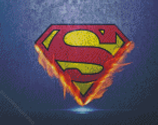 Artistic Superman Symbol Diamond Painting