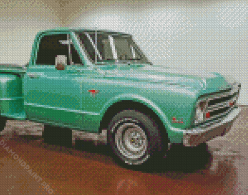 Green 1967 Chevy Diamond Painting