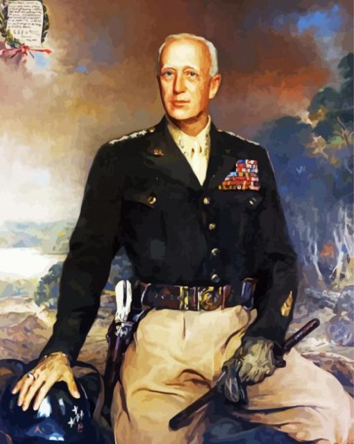 George Patton Portrait Diamond Painting