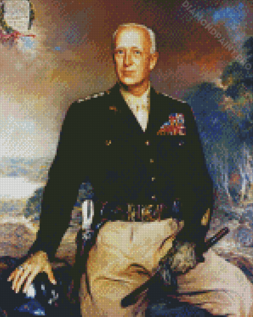 George Patton Portrait Diamond Painting