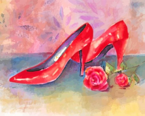 Red Shoes Diamond Painting