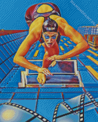 Aesthetic Swimmer Diamond Painting