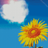 Sunflower And Heart Cloud Diamond Painting