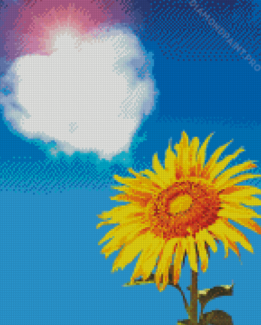 Sunflower And Heart Cloud Diamond Painting