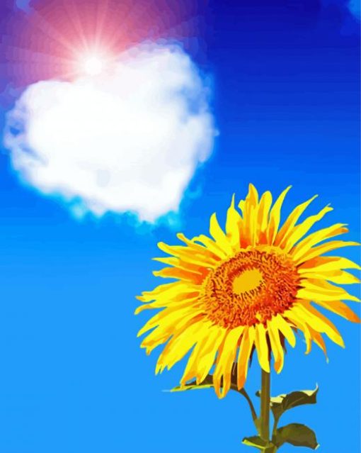 Sunflower And Heart Cloud Diamond Painting