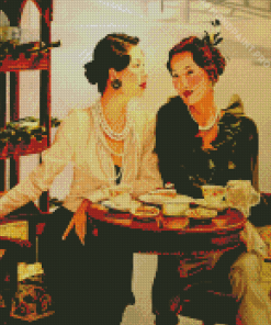 Women Drinking Coffee Diamond Painting