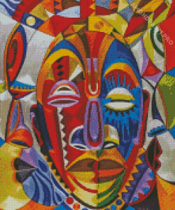 Abstract African Faces Diamond Painting