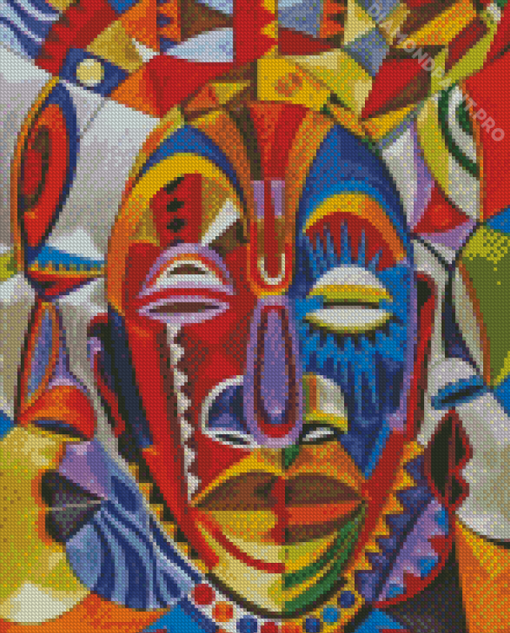 Abstract African Faces Diamond Painting