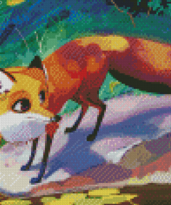 Animated Red Fox Diamond Painting