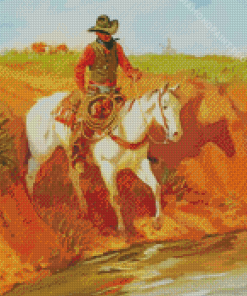 Cowboy In Arizona Art Diamond Painting