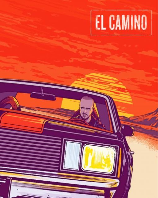 El Camino Movie Illustration Diamond Painting