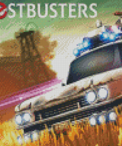 Ghostbusters Ecto 1 Art Diamond Painting