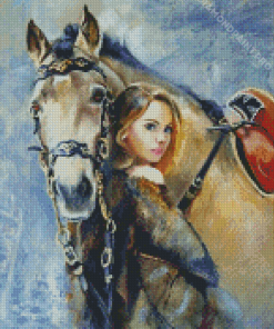 Girl And Horse Diamond Painting