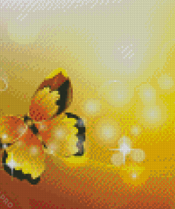 Gold Butterfly Diamond Painting