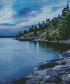 Isle Royale Lake Landscape Diamond Painting