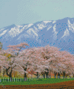 Japan Cherry Blossom Garden Diamond Painting