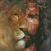 Lion And Jesus Diamond Painting