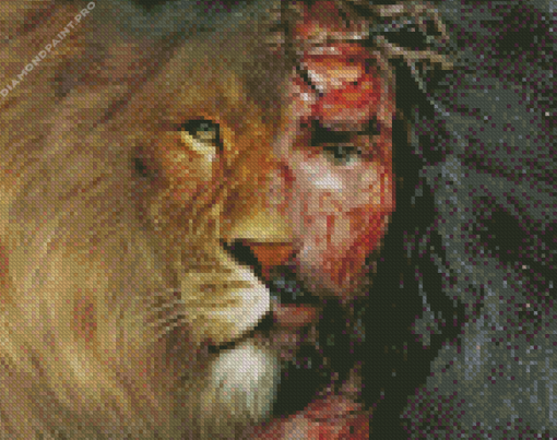Lion And Jesus Diamond Painting