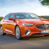 Orange Opel Insignia On Road Diamond Painting